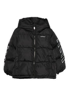 Giubbino per bambino Off - White Kids nero con stampa a freccia - Rubino Kids