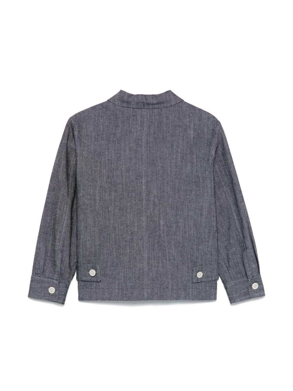Giubbino per bambino Paolo Pecora Kids denim con chiusura frontale con zip - Rubino Kids