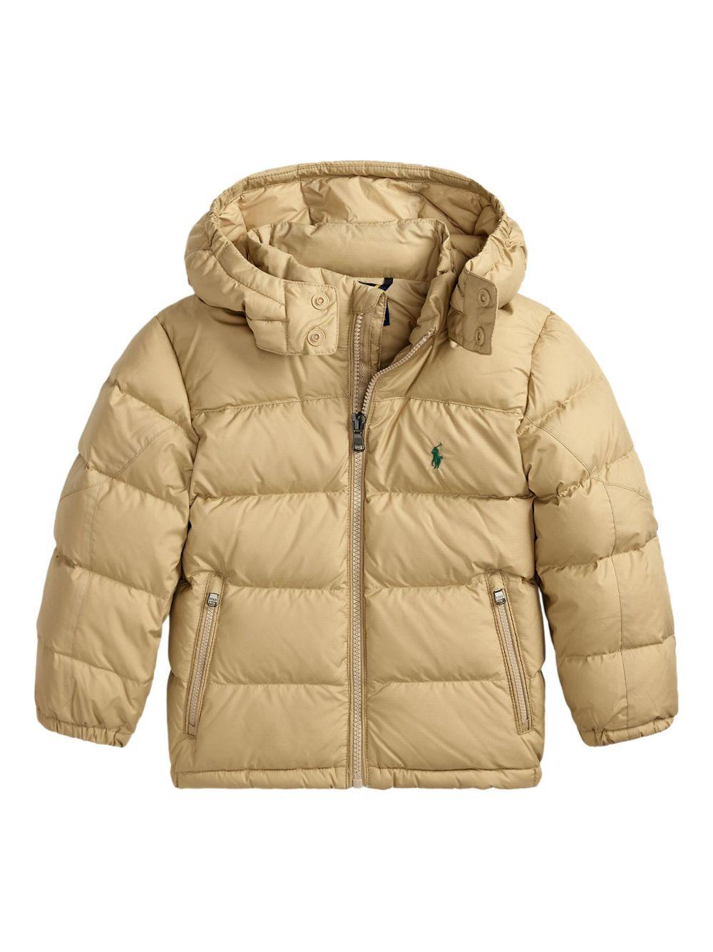 Giubbino per bambino Polo Ralph Lauren Kids beige con design trapuntato - Rubino Kids