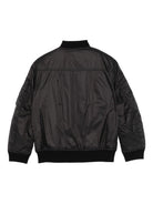 Giubbino per bambino Rick Owens Kids nero con bordi a costine - Rubino Kids