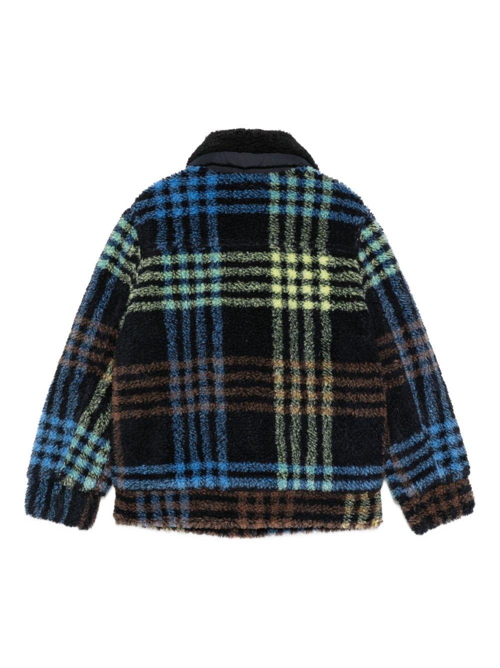 Giubbino per bambino Scotch & Soda Kids nero con motivo scozzese - Rubino Kids