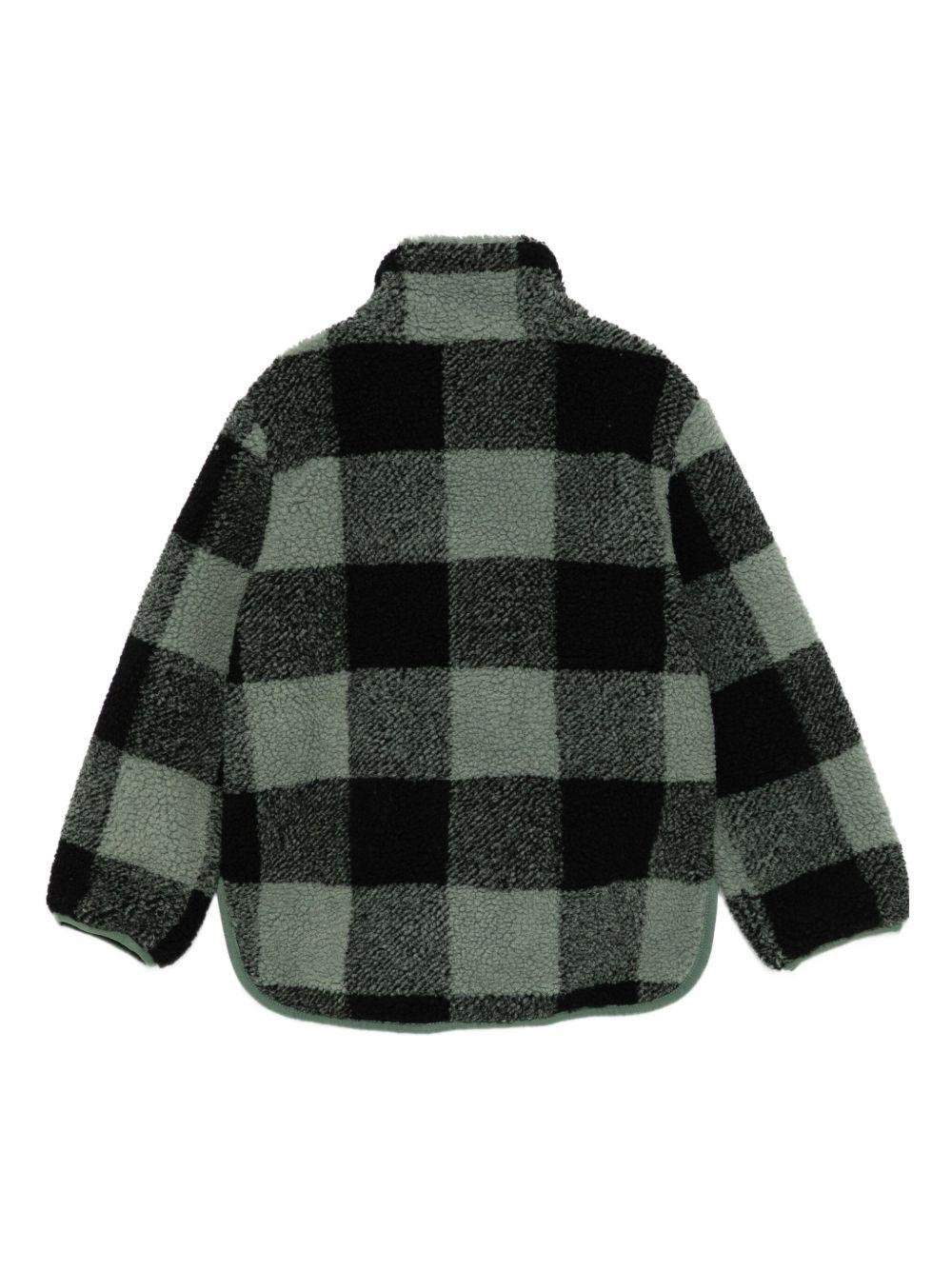 Giubbino per bambino Stella McCartney Kids verde con motivo a quadri - Rubino Kids