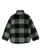 Giubbino per bambino Stella McCartney Kids verde con motivo a quadri - Rubino Kids