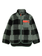 Giubbino per bambino Stella McCartney Kids verde con motivo a quadri - Rubino Kids