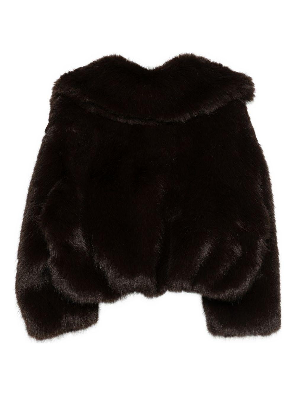 Giubbino per donna Alysi marrone con revers larghi - Rubino Kids