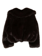 Giubbino per donna Alysi marrone con revers larghi - Rubino Kids