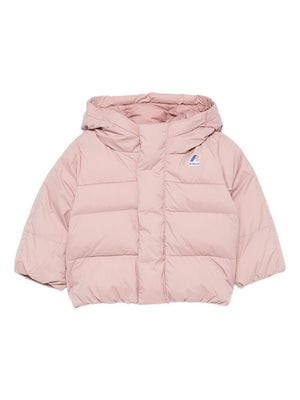 K-Way Kids pink quilted jacket for baby girls