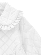 Giubbino per neonata Monnalisa bianca con design trapuntato - Rubino Kids