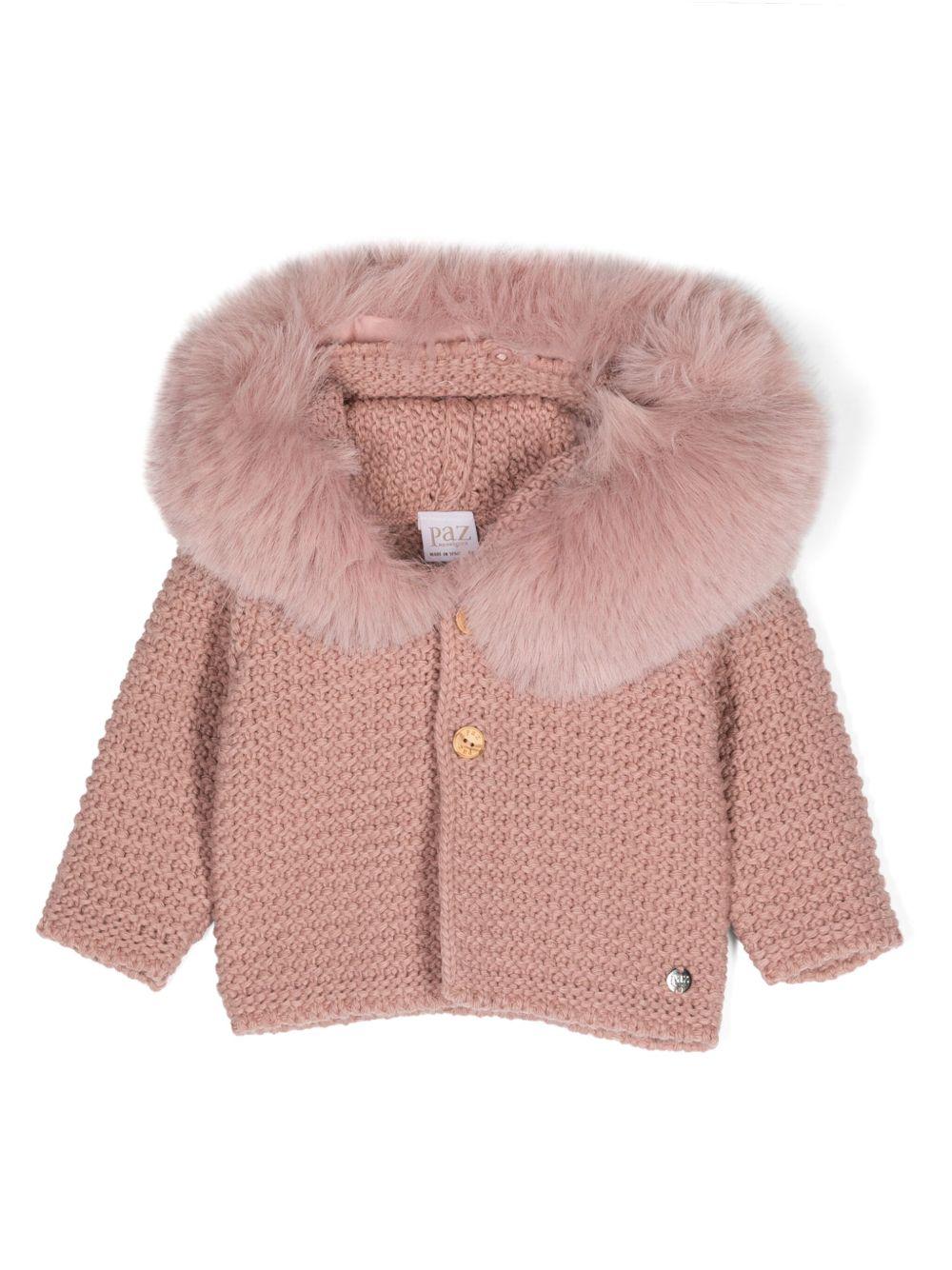 Giubbino per neonata PaZ RODRIGUEZ rosa con cappuccio - Rubino Kids