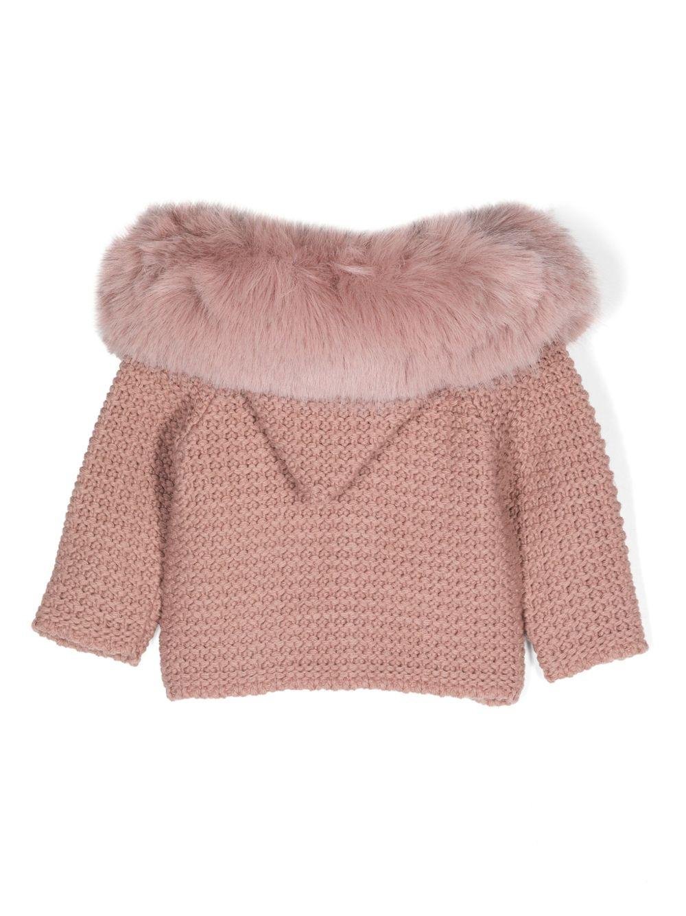 Giubbino per neonata PaZ RODRIGUEZ rosa con cappuccio - Rubino Kids