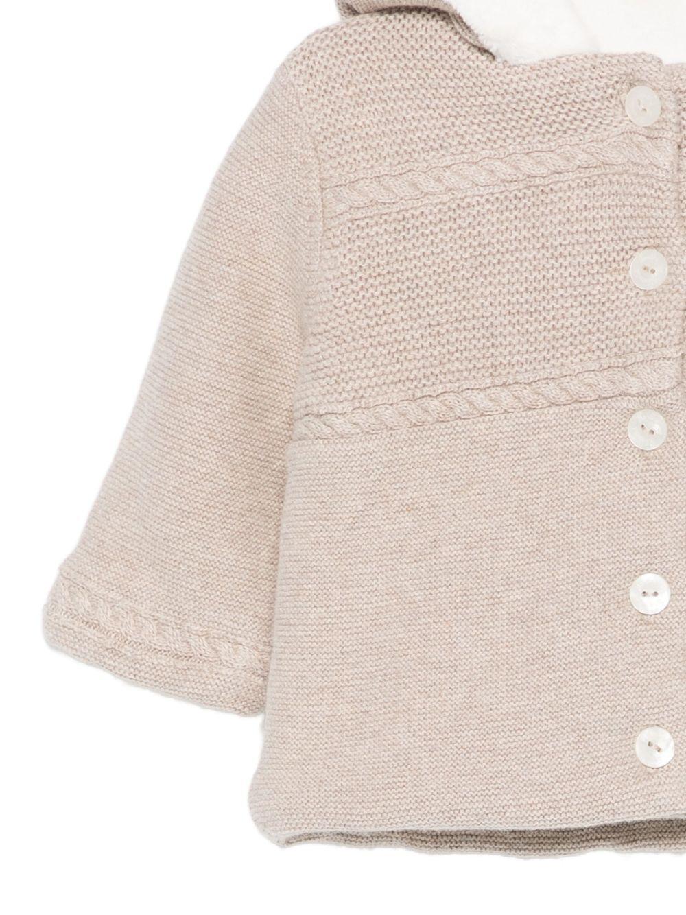 Giubbino per neonata Tartine Et Chocolat beige con scollo con cappuccio - Rubino Kids