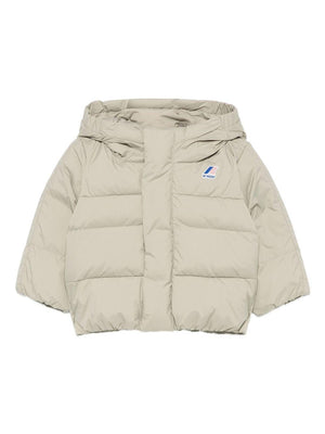 K-Way Kids beige quilted baby jacket