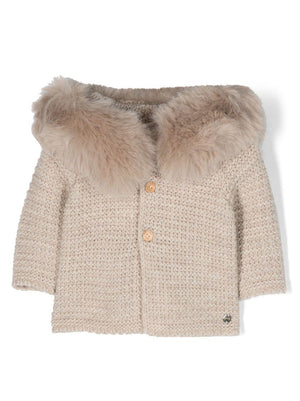 Giubbino per neonati PaZ RODRIGUEZ beige con cappuccio
