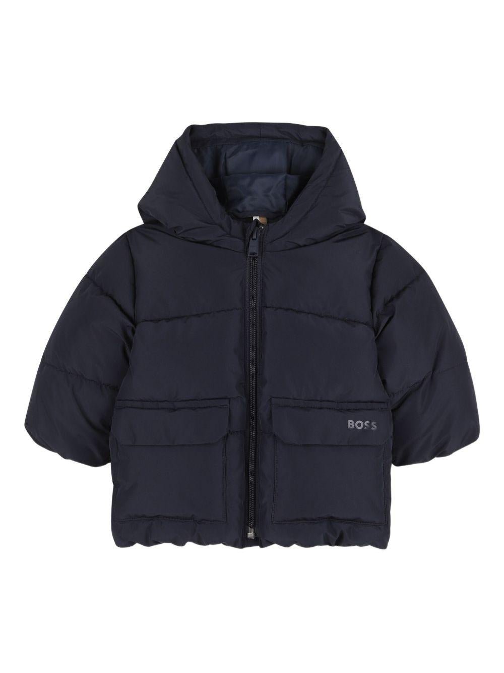 Giubbino per neonato Boss Kids blu con design imbottito - Rubino Kids