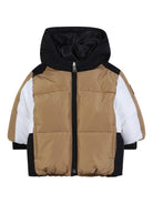 Giubbino per neonato Boss Kids marrone con design color - block - Rubino Kids