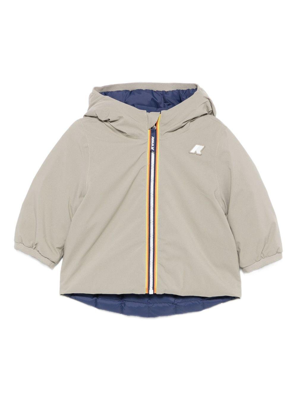 Giubbino per neonato K - Way Kids grigio con design reversibile - Rubino Kids