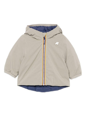K-Way Kids baby jacket in grey with reversible design
