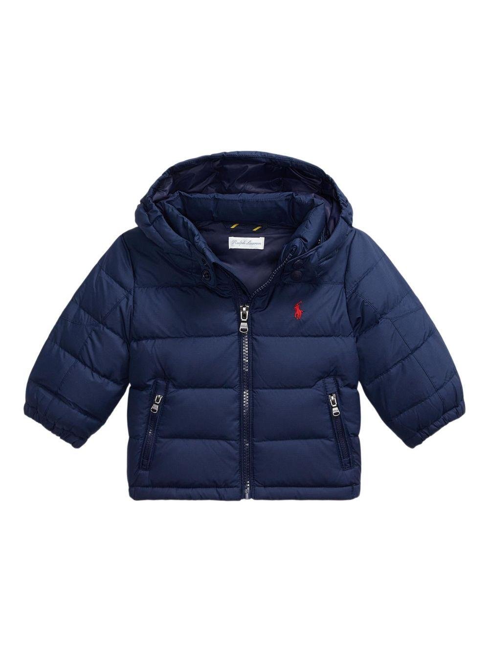 Giubbino per neonato Polo Ralph Lauren Kids blu con cappuccio - Rubino Kids