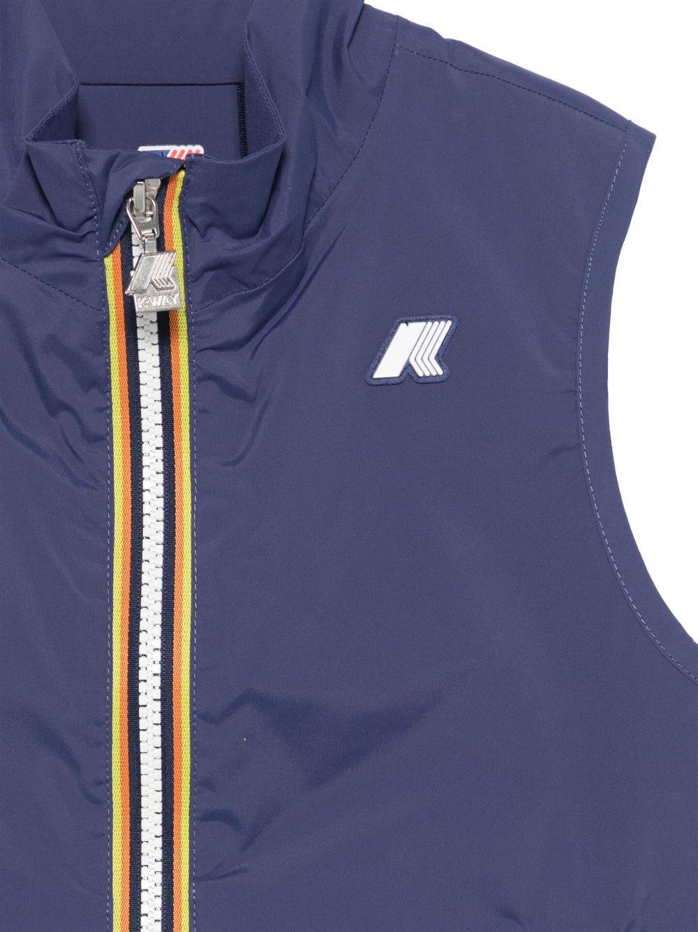Giubbino smanicato P. Valen per bambino K Way Kids blu con antivento - Rubino Kids