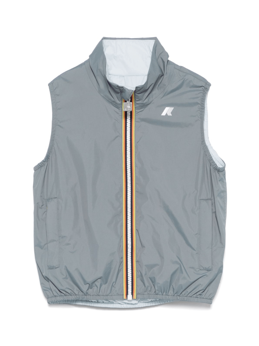 Giubbino smanicato per bambino K Way Kids grigio con design reversibile - Rubino Kids