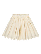 Gonna Blanca per bambina Molo beige con rifinitura con occhielli - Rubino Kids