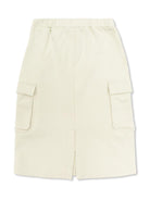 Gonna in cotone per bambina Off - White Kids bianco con spacco posteriore - Rubino Kids