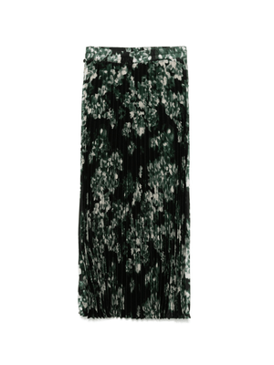 Scotch & Soda Women's Green Pleated Midi Skirt