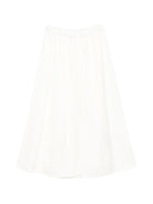 Gonna per bambina Balmain Kids bianca con stampa monogramma all - over - Rubino Kids