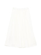 Gonna per bambina Balmain Kids bianca con stampa monogramma all - over - Rubino Kids