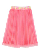 Gonna per bambina Billieblush rosa con banda logo - Rubino Kids