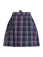 Gonna per bambina Bonpoint viola con motivo tartan - Rubino Kids