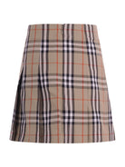 Gonna per bambina Burberry Kids beige con motivo a quadri - Rubino Kids