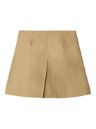 Gonna per bambina Burberry Kids beige con spacco posteriore - Rubino Kids