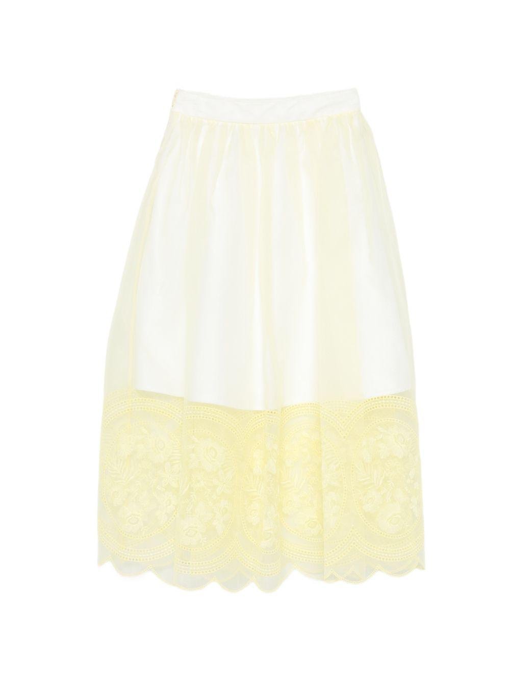 Gonna per bambina Elie Saab Junior gialla con design ricamato - Rubino Kids