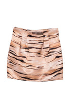 Gonna per bambina Elisabetta Franchi La Mia Bambina animalier con dettaglio logo - Rubino Kids