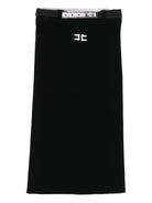 Gonna per bambina Elisabetta Franchi La Mia Bambina nera con placca con logo - Rubino Kids