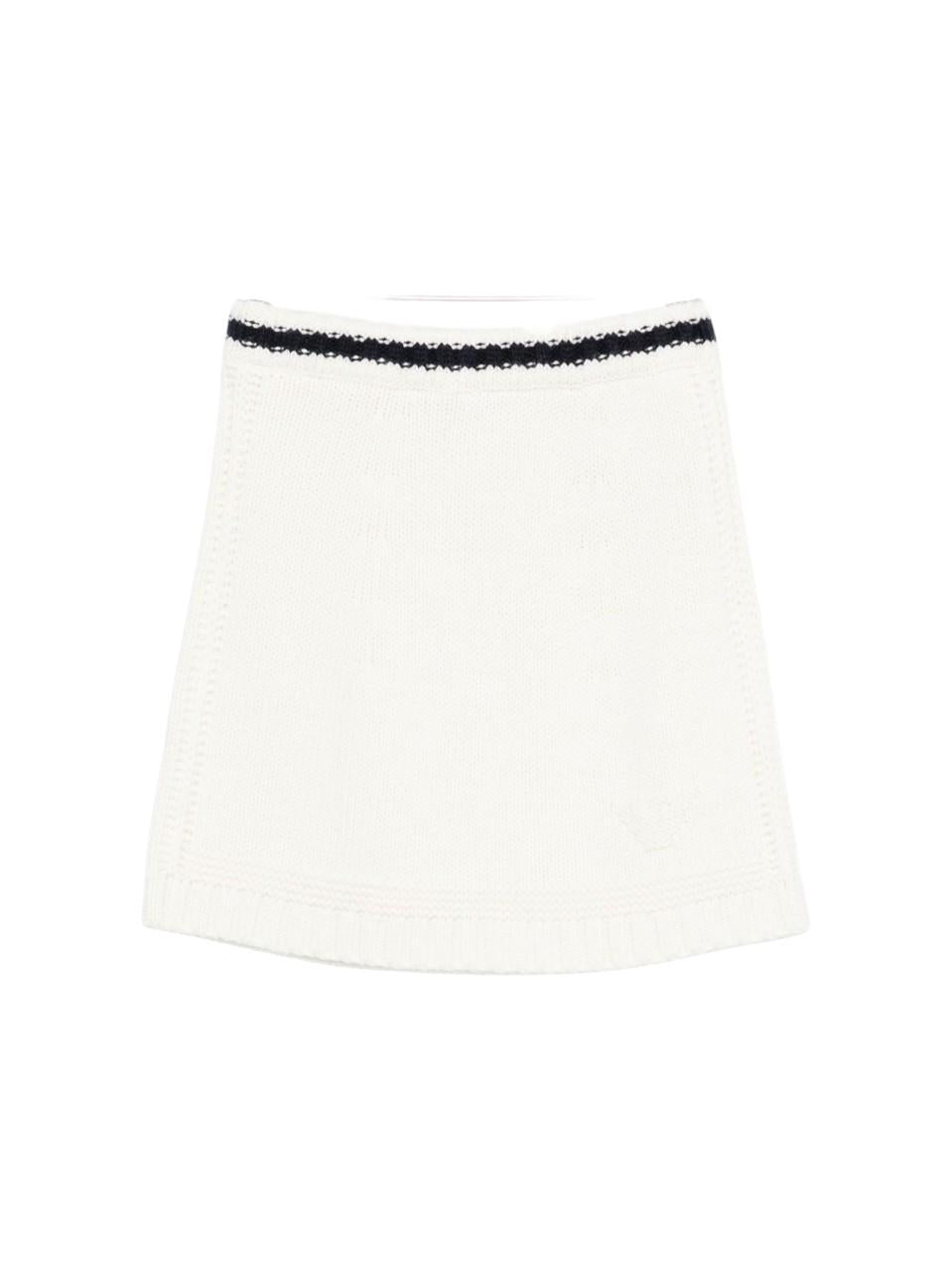 Gonna per bambina Emporio Armani Kids bianca con finiture blu - Rubino Kids
