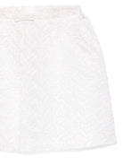Gonna per bambina Emporio Armani Kids bianca con fiocco jacquard - Rubino Kids