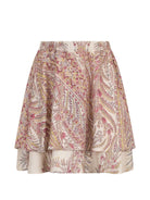 Gonna per bambina ETRO KIDS beige con stampa paisley - Rubino Kids