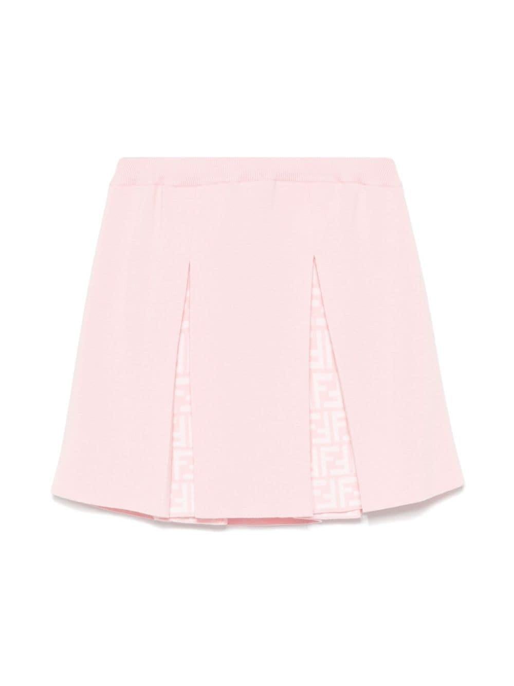 Gonna per bambina Fendi Kids rosa con vita elasticizzata - Rubino Kids