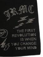 Gonna per bambina John Richmond Junior nera con decorazione con strass - Rubino Kids