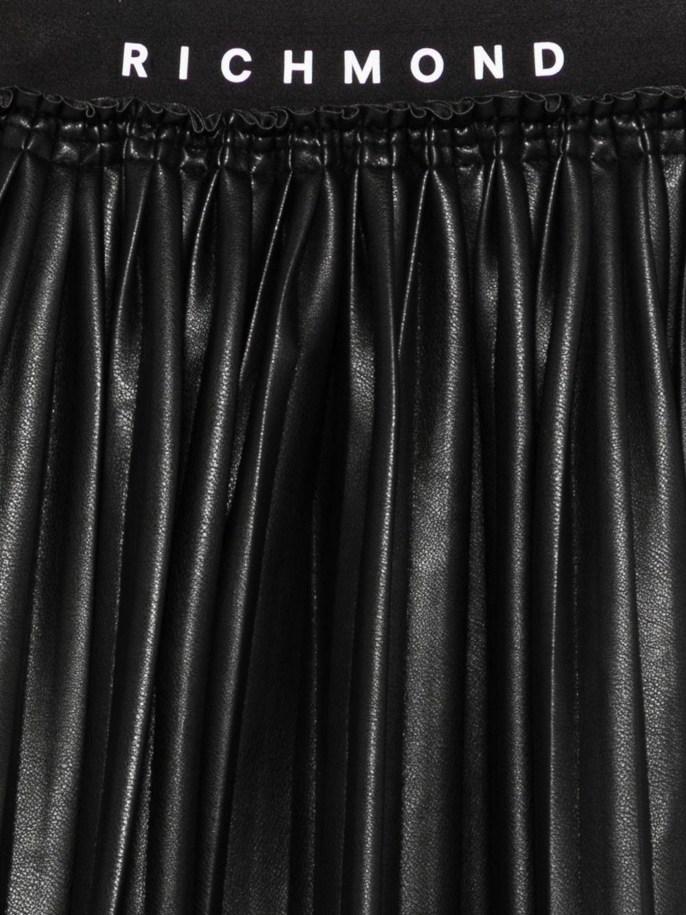 Gonna per bambina John Richmond Junior nera con design plissettato - Rubino Kids