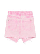 Gonna per bambina John Richmond Junior rosa con effetto schiarito - Rubino Kids