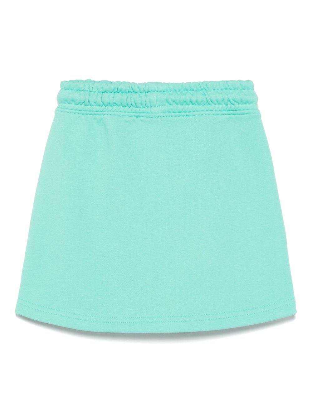 Gonna per bambina John Richmond Junior verde acqua con logo gommato - Rubino Kids