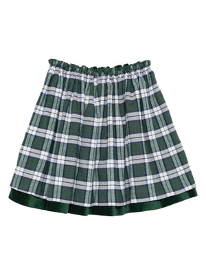 Mariella Ferrari green checked skirt for girls