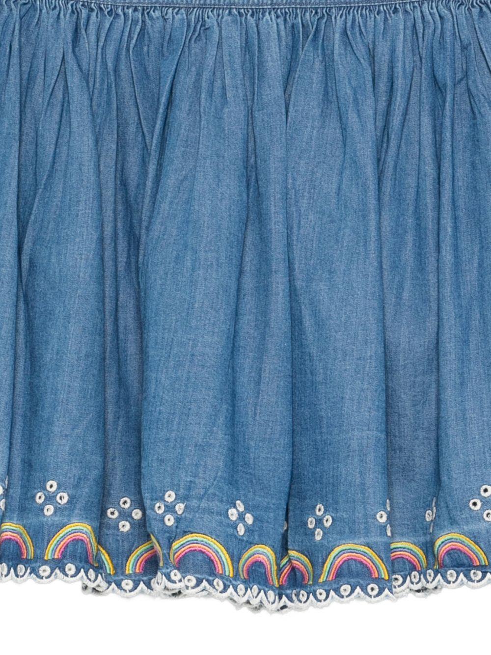 Gonna per bambina Molo denim con dettagli traforati - Rubino Kids