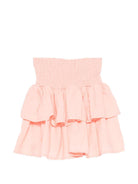 Gonna per bambina Molo rosa con design a balze - Rubino Kids