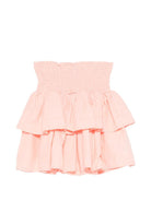 Gonna per bambina Molo rosa con design a balze - Rubino Kids