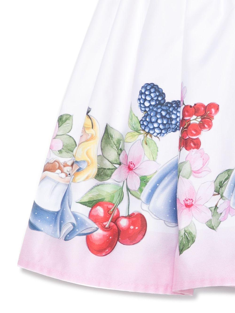 Gonna per bambina Monnalisa Alice x Disney bianco in raso - Rubino Kids