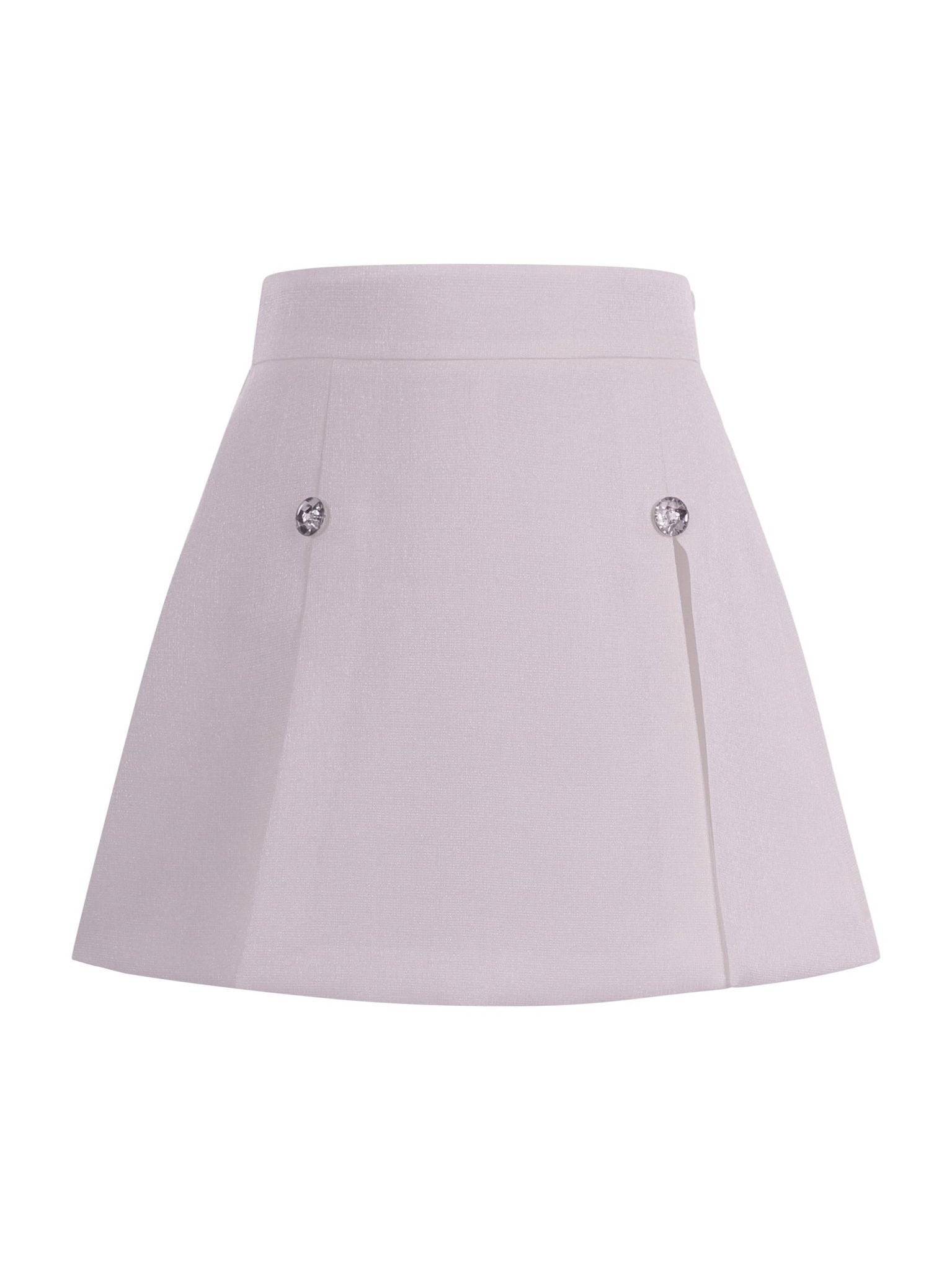 Gonna per bambina Monnalisa bianca con strass - Rubino Kids